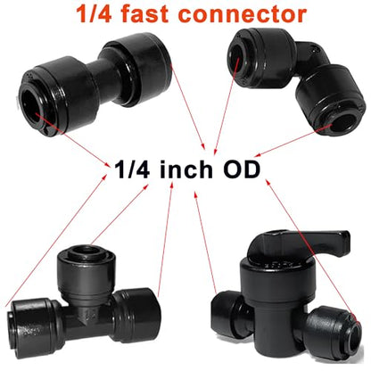 22Pcs Quick Connect Drip Irrigation Fittings Kit for 1/4" Tubing - size: 22PCS irrigation accessories