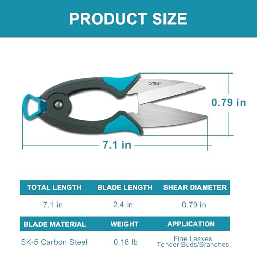 7 Inch Straight Blade Pruning Shears Carbon Steel Snips For Bonsai Flower - style: Pruning Snip 1