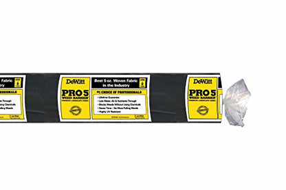 Dewitt 6 x 250 Foot Weed and Mulch Barrier Landscape Woven Fabric Ground Cover, Ideal as Fabric for Yards, Grounding Sheets, Fake Rock, or Floor Mat - size: 4 Pack, style: 6' x 250'