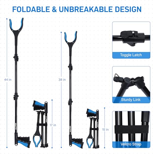 GrabRunner 38 Inch & 44 Inch Extra Long Grabber Reacher Tool Set – Extendable Reacher Grabber Pickup Tools for Seniors, Disabled and Hard-to-Reach Areas, Ergonomic Grip & Lightweight Design（Blue） - color: Blue