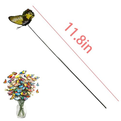 20 PCS Colorful Double Layer Butterfly Garden Stakes