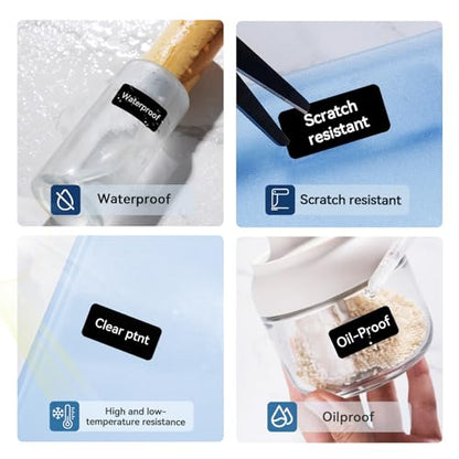 NIIMBOT Thermal Transfer Labels 0.55''x1.18'', Only for N1(B18) Label Maker - color: 0.55''×1.18''-black