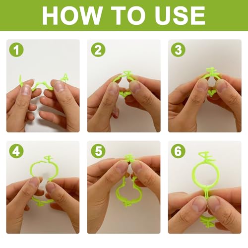 150 Pcs Plant Support Clips, 2026 New Upgraded Adjustable Plastic Clips for Securing Plants, Tomato Vine Clips, Plant Fixing Clips, Garden Clips for Climbing Plants, Grape and Vine Vegetables (Green) - color: Green