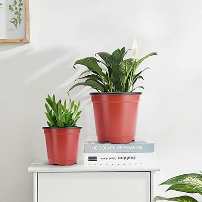 VIVOSUN 100 Pcs 4 in Plastic Plant Nursery Pots, Seed Starting Pots - size: 4 inch