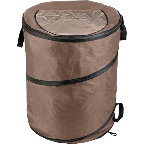 Wakeman Outdoors Pop Up Outdoor Trash Can, 46-Gallon - color: Beige, size: 46-Gallon