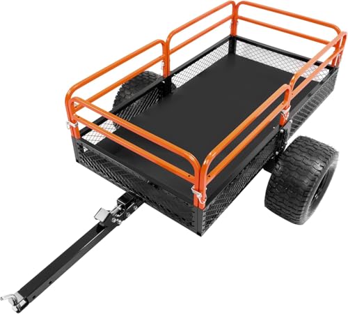 KUAFU Heavy Duty ATV/UTV Trailer Dump Cart Universal 1500LBS Load Tow