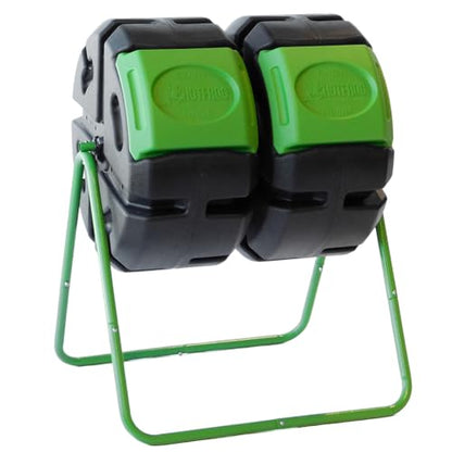 FCMP Outdoor HOTFROG Dual Body Tumbling Composter (HF-DBC4000) Black & Green (37-Gallon)