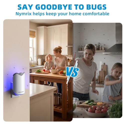 Nymrix Flying Insect Trap, Plug-in Indoor Fly Trap for Fruit Flies & Gnats