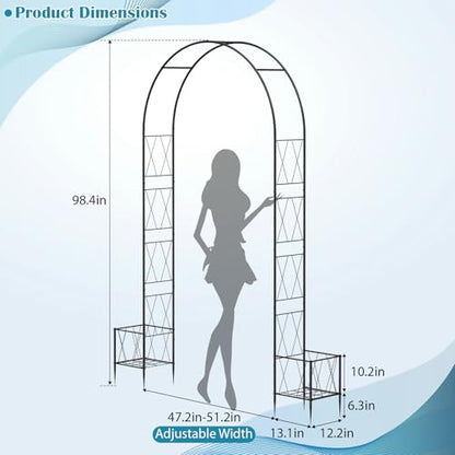 Heavy Duty Garden Arch Trellis for Climbing Plants Metal Garden Arbors