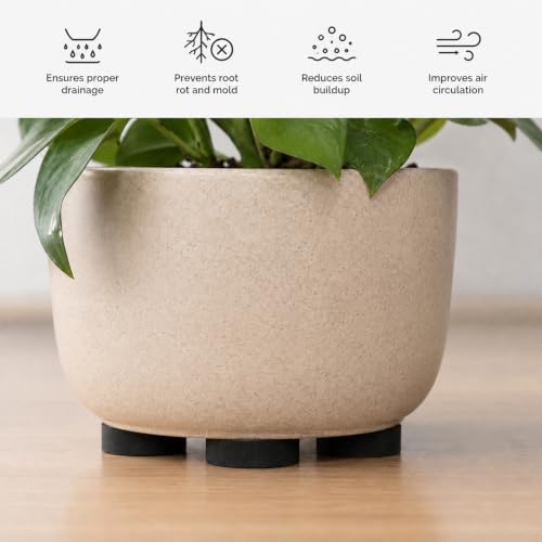 40 Pack Pot Feet for Outdoor Planters, Pot Risers 1" Wide X 0.4" Tall High
