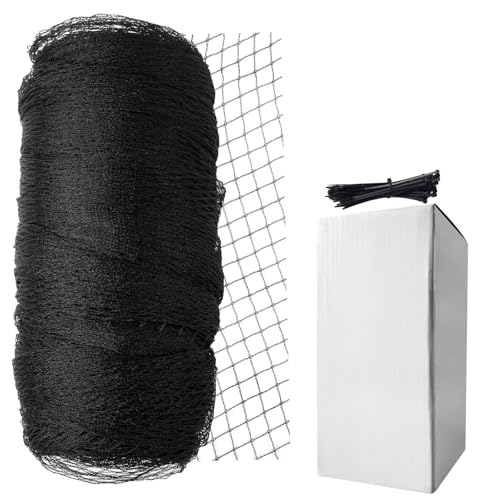 Garden Netting, 7.5ft x 100ft Black Bird Netting Heavy Duty,Rabbit,Squirrels,Anti Birds,Larger Bees,Deer,Chicken,Cardinals，Animal Fencing for Fruit Tree & Vegetable Garden - size: 7.5ft x 100ft
