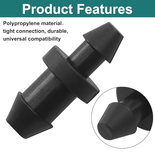 Murtenze 300 Pack Drip Irrigation Plugs, Black Goof Hole Plugs 1/4 Inch, Barbed Tubing End Plug for Home Garden Lawn Systems - size: Plug-300P