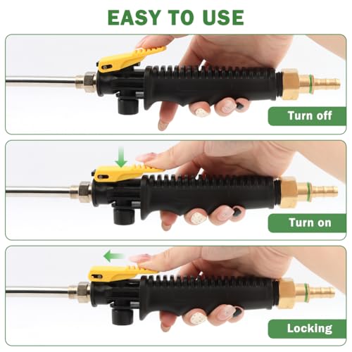 28" Stainless Steel Sprayer Wand with Shut-Off Valve & Quick Connector