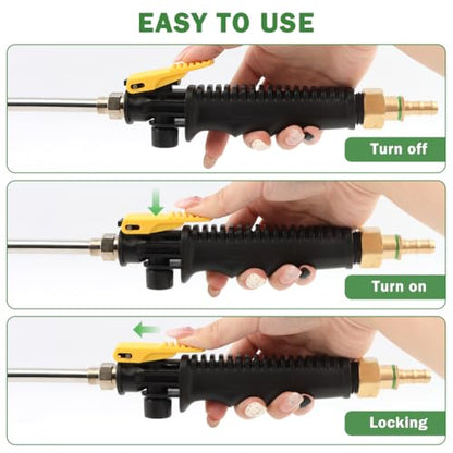 28" Stainless Steel Sprayer Wand with Shut-Off Valve & Quick Connector