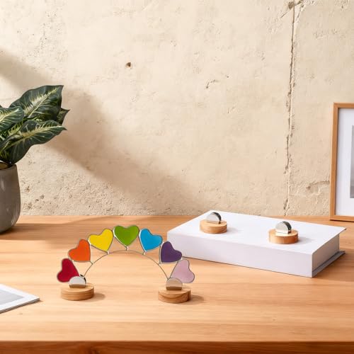 Kathfly 4 Pcs Mini Wood Adjustable Glass Art Stands Display Easel - color: Wood, size: 5 x 5 x 1.5 cm