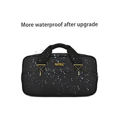 FASTECH Heavy Duty Tool Bag 14-Inch, Wide Mouth Tool Tote Bag, Waterproof Tool Organizer Bag, Electricians Repairman Tools Tote Bag (Black) - size: Black