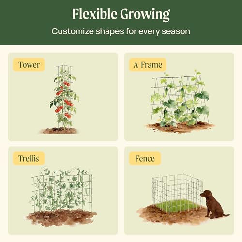 Vego 3-Panel Tomato Cage for Garden & Pots, Rust-Resistant Tomato Stakes Plant Cage Trellis Support for Climbing Vegetables Plants- 11.5" Triangle 4 Pack - size: 11.5 inch