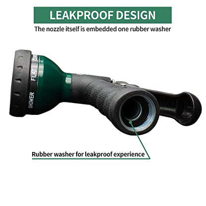 AUTOMAN Garden Hose Nozzle, Metal Water Spray Nozzle - color: Black