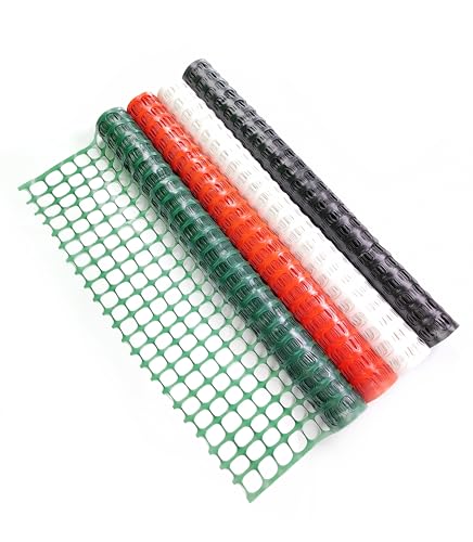 PotatoLife 2'x25' Plastic Mesh Fence for Garden with 50 Zip Ties, Green - color: Green, size: 2' x 25' (Regular)