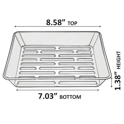 6 Packs Square Plant Saucer Pot Tray, 8 inch Blue Flower Planter Saucers and Drip Trays - color: Blue, size: 8" - 6 Pack