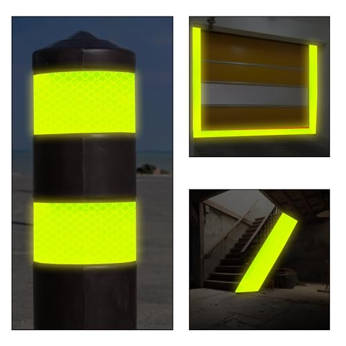 SWRT 2 Inch X 30 FT Reflective Tape Outdoor Waterproof DOT-C2 Fade Resistant Fluorescent Green Reflective Strong Adhesive Safety Warning Reflector Conspicuity Tape for Trailer Trucks Bikes - size: 2IN x 30FT