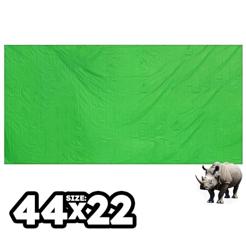 RENEGADE Industrial Tarp 44x22 ft Green – Heavy Duty, Waterproof, UV-Resistant, PFAS-Free – Large-Scale Tarpaulin for Jobsite Shielding, Equipment, Agriculture & Building Materials - color: Green, size: 44x22