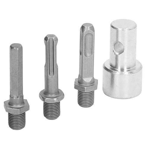 Buachois Auger Adapter 1 to 3 Drill Converter Carbon Steel Keyless Chuck for Electric Drill Earth Auger Connector