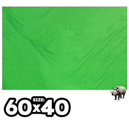 RENEGADE Industrial Tarp 60x40 ft Green – Extreme Duty, Waterproof, UV-Resistant, PFAS-Free – Commercial Tarp for Heavy Equipment, Construction Yards & Bulk Material Covers - color: Green, size: 60x40