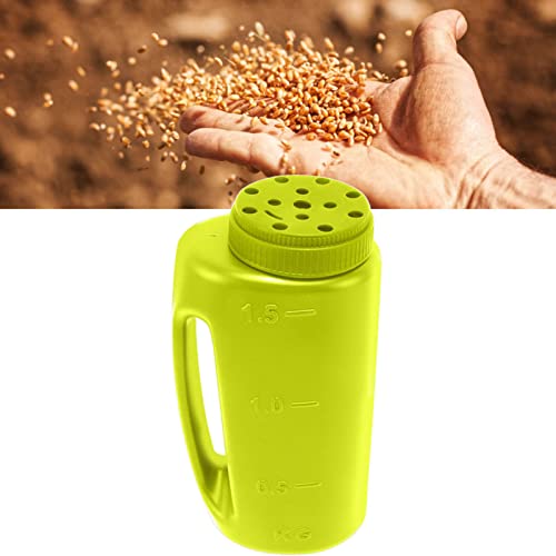 Hand Shaker Spreader, Green, 2L Plastic Salt and Seed Spreader - color: Green