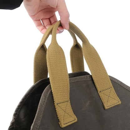 Waxed Canvas Garden Tool Bag Heavy Duty Yard Storage Florist Tote Organizer