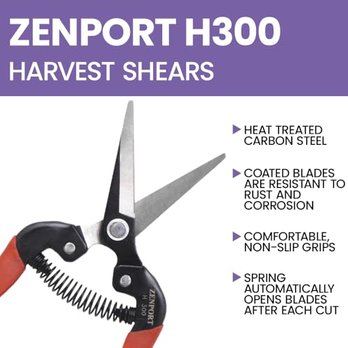Harvest Shear, Long Straight Carbon Steel Blade - 12 Pack
