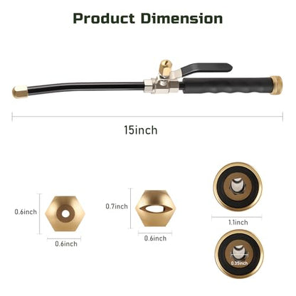 Lichamp Garden Hose Nozzle, 2-Pack High Pressure Water Spraying Wands