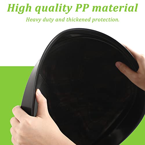 Eccliy 12 Pcs Plastic Plant Saucers Tray, Black, 18 Inch, Round - color: Black, size: 18 Inch, style: Round