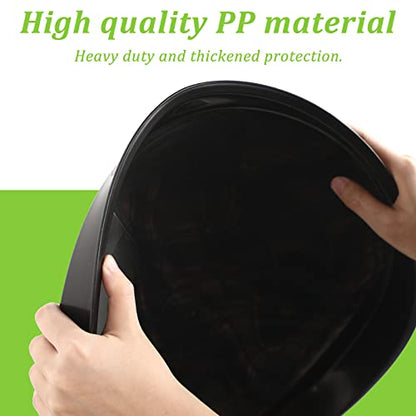 Eccliy 12 Pcs Plastic Plant Saucers Tray, Black, 18 Inch, Round - color: Black, size: 18 Inch, style: Round