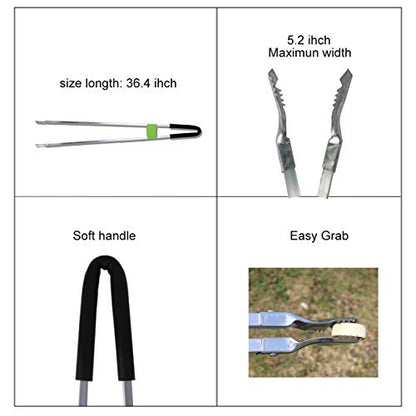 Reacher Grabber Tool,Litter Pick Up Stick Lightweight Aluminium Rustproof,Trash Tong,Reaching Assist Tool for Elderly,Garden Nabber Plogging