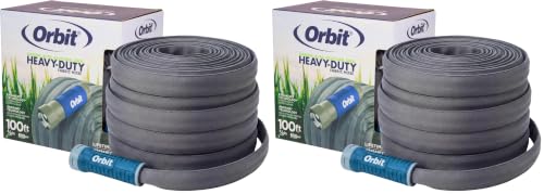 Orbit 33180 ExoJacket Fabric Garden Hose - Heavy-Duty Water Hose (100-Foot x 5/8-Inch) (Pack of 2) - size: 100 Ft (Pack of 2), style: ExoJacket