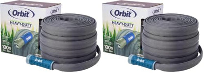 Orbit 33180 ExoJacket Fabric Garden Hose - Heavy-Duty Water Hose (100-Foot x 5/8-Inch) (Pack of 2) - size: 100 Ft (Pack of 2), style: ExoJacket