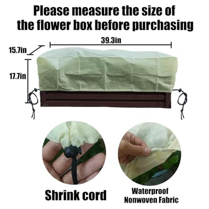 EJW Planter Cover, Plant Covers Freeze Protection,4 Pack 39.3"*17.7"*15.7" Planter Covers for Winter, Frost Cloths for Outdoor Plants, Raised Bed Covers for Winter. - size: 4PCS-39.3*17.7*15.7(inch)