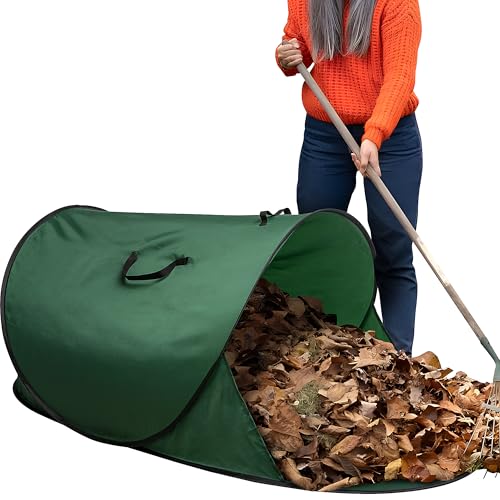 150 Gallon Foldable Pop Up Leaf Collector, Large Leaf Pickup and Loader Bag - color: 1Pc-55'' x 32''