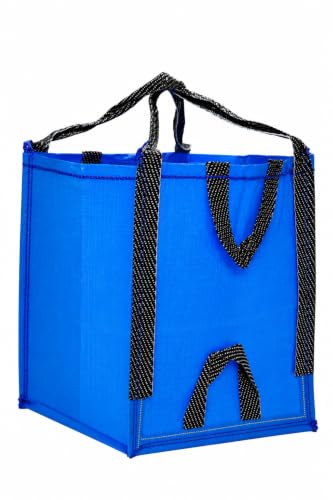 48-Gallon Heavy Duty Lawn and Yard Bag, Reusable Self-Standing Garbage Bag with Reinforced Handles (Blue - 1 Pack) - color: Blue - 1 Pack