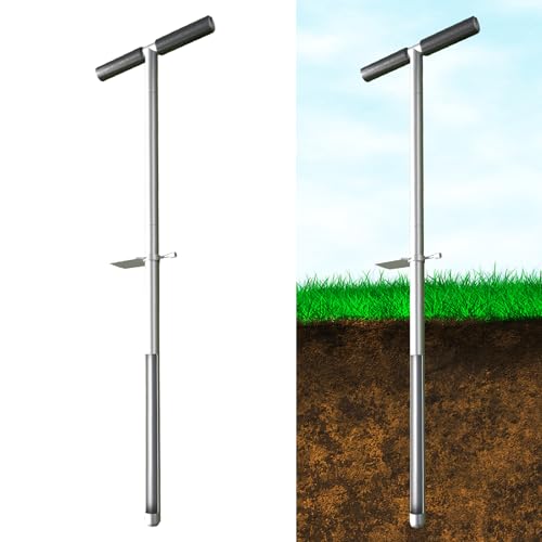 36" Soil Sample Probe Stainless Steel T-Style Handle Sampling Soil Probe