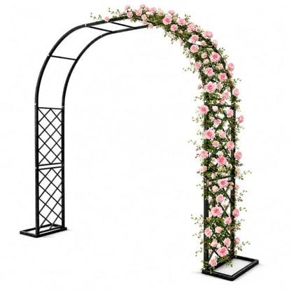Heavy Duty Garden Arch Trellis, 110.2 x 89.7in Galvanized Steel Arbor