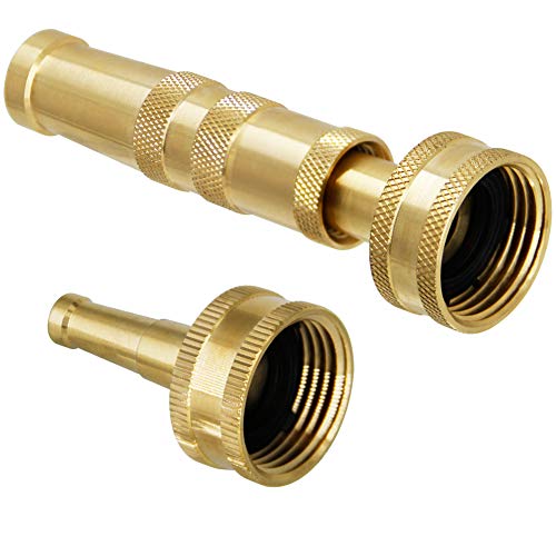 Twinkle Star Brass Heavy Duty Adjustable Twist Hose Nozzle Set - color: Nozzle Jet 1 Pack