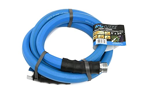 AG-LITE BSAL3406 3/4" x 06' Hot/Cold Water Rubber Garden Hose, 100% Rubber, Ultra-Light, Super Strong, 500 PSI, 50F to 190F Degrees, High Strength Polyester Braided - size: 3/4" x 6'