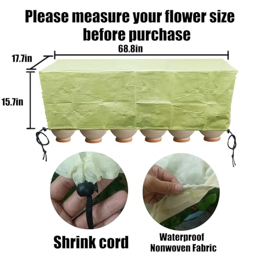 EJW Planter Cover, Plant Covers Freeze Protection,4 Pack68.8 17.7" 15.7" Planter Covers for Winter, Frost Cloths for Outdoor Plants, Raised Bed Covers for Winter. - size: 4PACK-68''17.8''15.8''