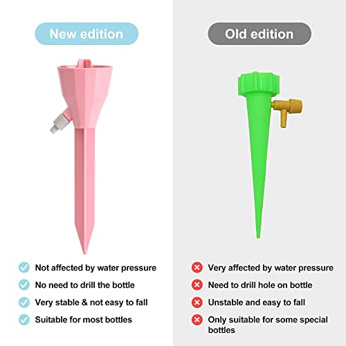 New Upgraded Plant Self Watering Spikes,Adjustable Plant Watering Devices with Slow Release Control Switch Water Dripper,Watering Planter Insert,Automatic Plant Waterer for Vacations (6)