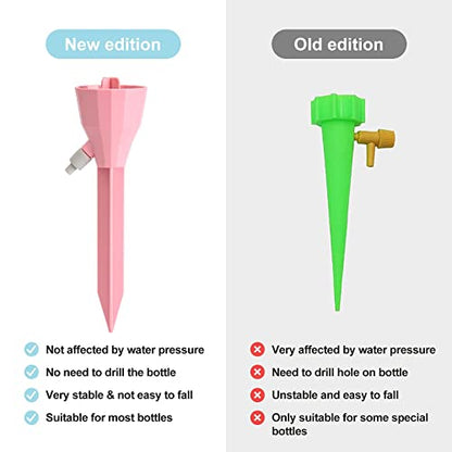 New Upgraded Plant Self Watering Spikes,Adjustable Plant Watering Devices with Slow Release Control Switch Water Dripper,Watering Planter Insert,Automatic Plant Waterer for Vacations (6)