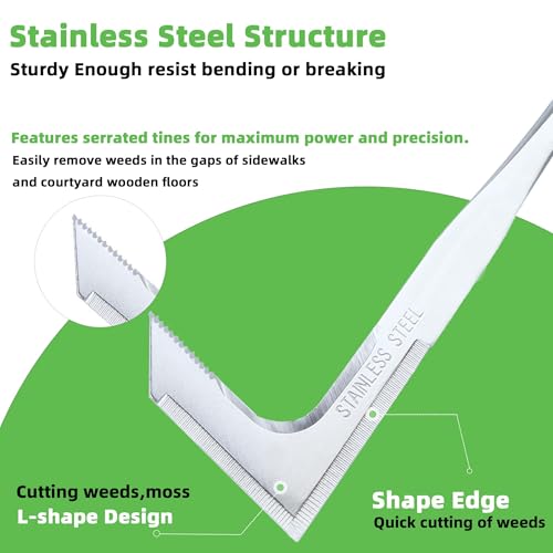 Crack Weeder, Stainless Steel Crevice Weeding Tool, Weeder Tool