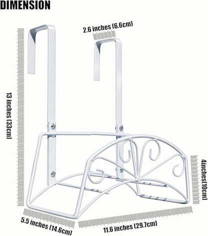 Garden Hose Holder for Outside Yard Hang Over The Door and Fence, Holds Up to 150Ft (2PCS White) - color: 2PCS White