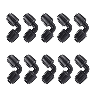 10 Pack 1/2 inch Irrigation Fittings Elbow Connectors Anti-Drip - size: 1/2 inch Elbow